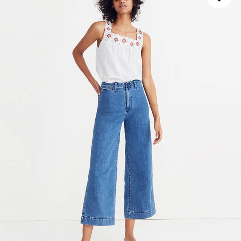 Madewell Wide Leg Crop Jeans - 26